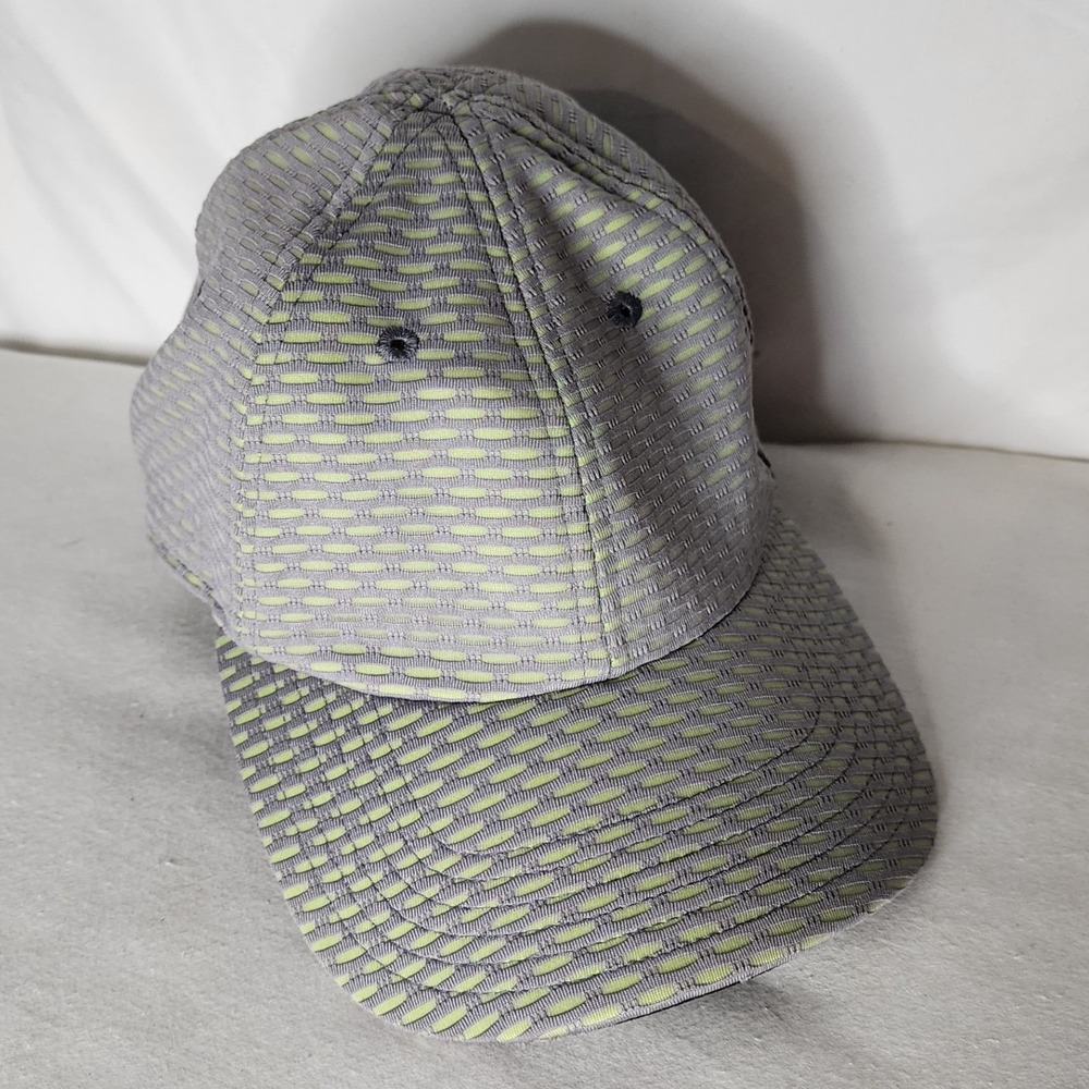 Athleta Gray Lime Textured Baseball Cap One Size
